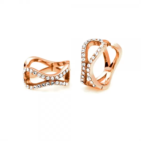 Náušnice 8041, růžové zlacení SER.8041