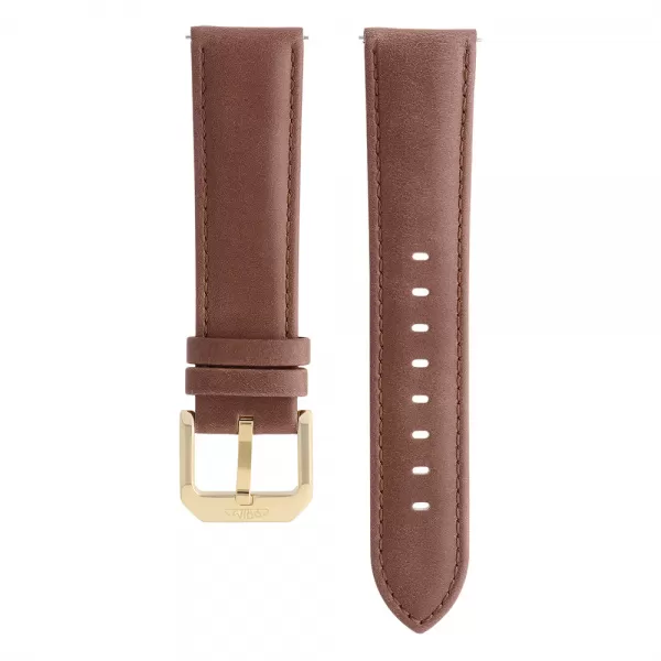 RB.15888 (22 mm) - easy click - hnědý/zlatý