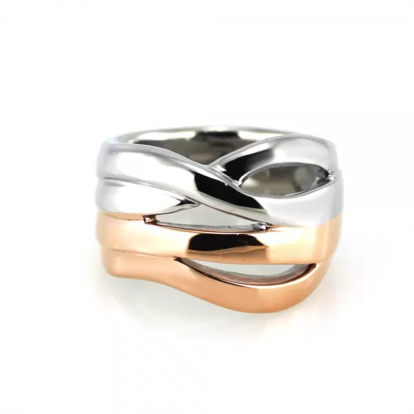 Prstýnek 7512, bicolor, velikost 57