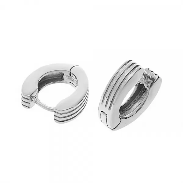 Nerezové náušnice 8038 - stříbrné barvy